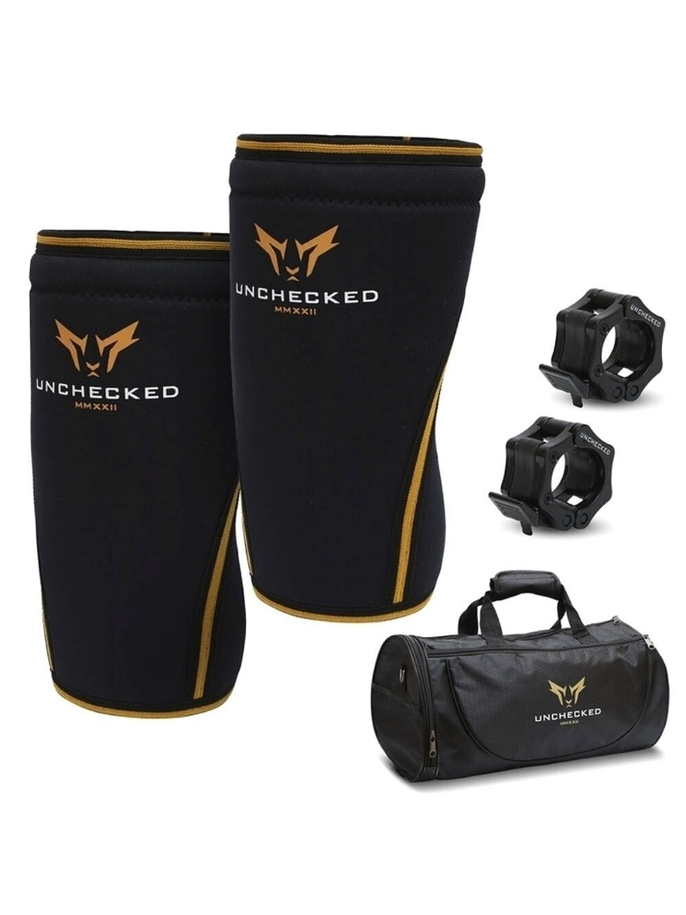 Unchecked Lifting Gym Set XL Knee Sleeves Black